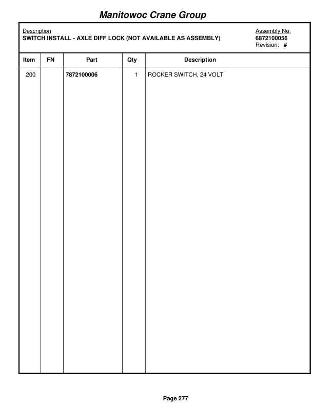 Grove RT890E3 Crane Parts Manual 226211 2006 2 Grove RT890E3 Crane Parts Manual 226211 2006-2