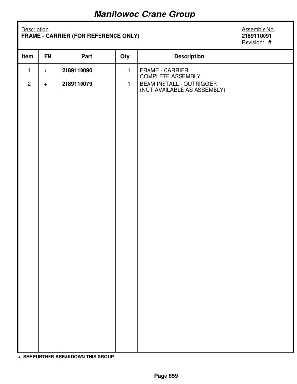 Grove RT890E3 Crane Parts Manual 226587 2007 3 Grove RT890E3 Crane Parts Manual 226587 2007-3