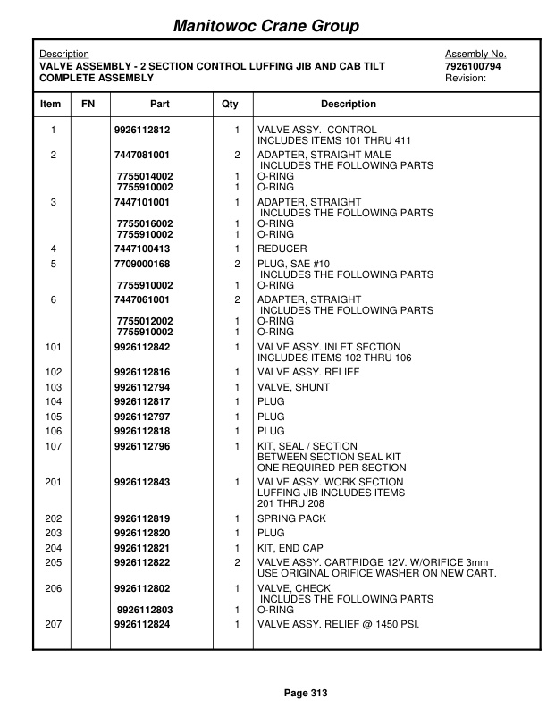 Grove RT890E3 Crane Parts Manual 228788 2008-2