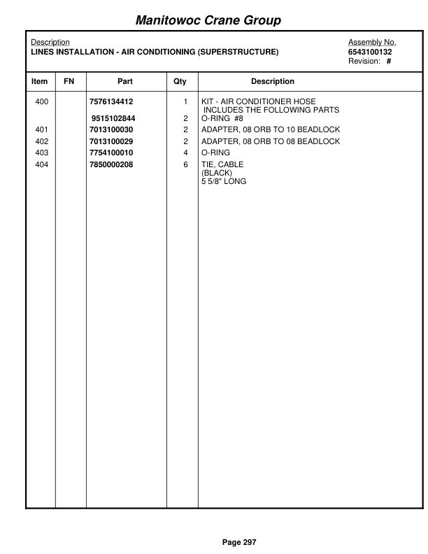Grove RT890E3 Crane Parts Manual 229086 2008-2