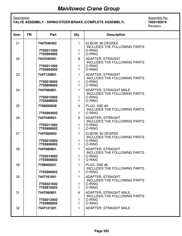 Grove RT890E3 Crane Parts Manual 229729 2008 2 Grove RT890E3 Crane Parts Manual 229729 2008-2