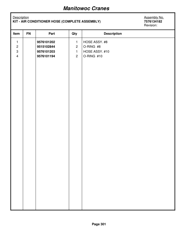 Grove RT890E3 Crane Parts Manual 230660 2009-2