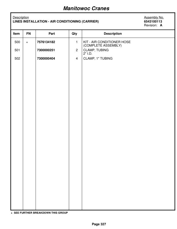 Grove RT890E3 Crane Parts Manual 230683 2009-2