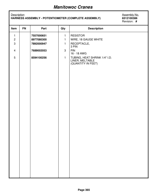 Grove RT890E3 Crane Parts Manual 231042 2010-2
