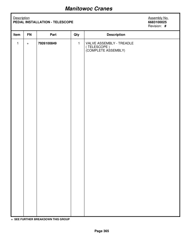 Grove RT890E3 Crane Parts Manual 231299 2010-2