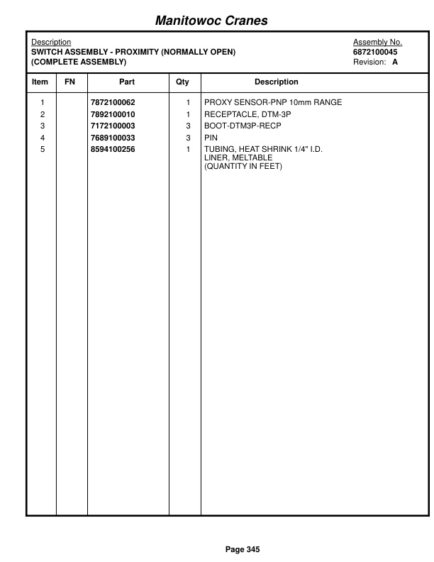 Grove RT9000E Crane Parts Manual 222541 2014 2 Grove RT9000E Crane Parts Manual 222541 2014-2