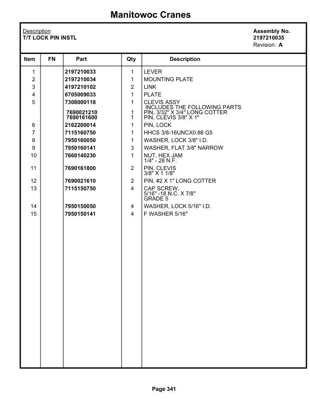 Grove RT9000E Crane Parts Manual 222950 2019-2