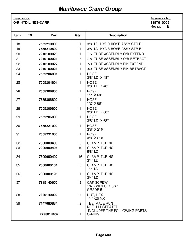 Grove RT9000E Crane Parts Manual 224674 2005-3