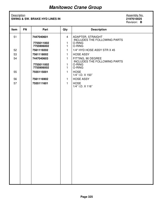 Grove RT9000E Crane Parts Manual 225229 2006-2