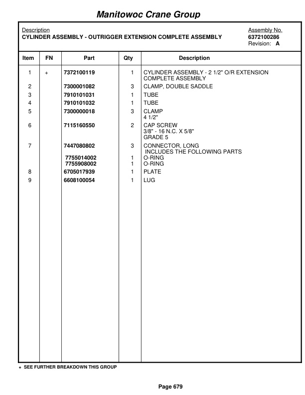 Grove RT9000E Crane Parts Manual 225673 2006-3