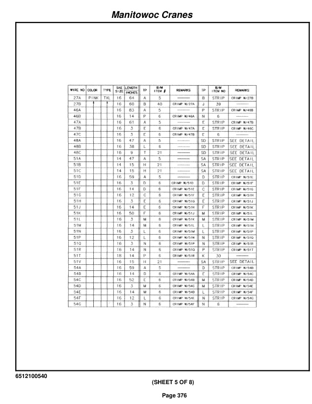 Grove RT9000E Crane Parts Manual 226985 2010-2