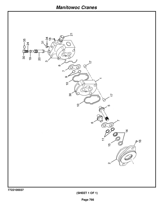 Grove RT9000E Crane Parts Manual 226985 2010-3