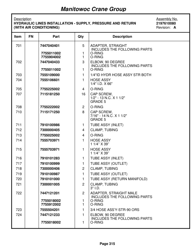 Grove RT9000E Crane Parts Manual 228165 2008 2 Grove RT9000E Crane Parts Manual 228165 2008-2
