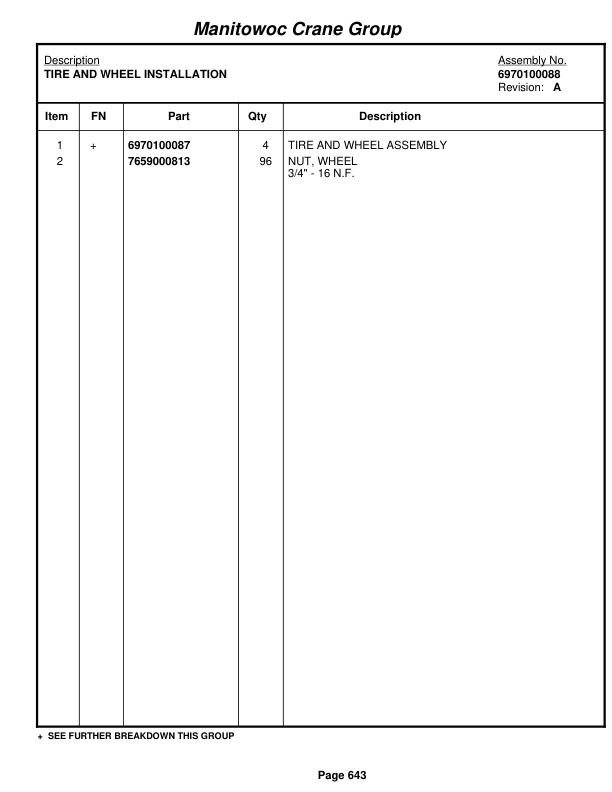 Grove RT9000E Crane Parts Manual 228165 2008 3 Grove RT9000E Crane Parts Manual 228165 2008-3