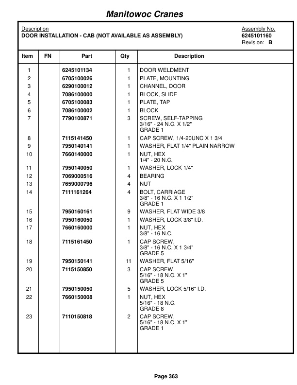 Grove RT9000E Crane Parts Manual 228822 2015 2 Grove RT9000E Crane Parts Manual 228822 2015-2