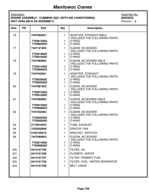 Grove RT9000E Crane Parts Manual 228853 2018 3 Grove RT9000E Crane Parts Manual 228853 2018-3