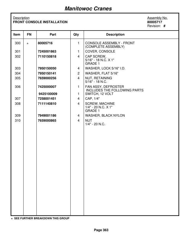 Grove RT9000E Crane Parts Manual 230469 2010 2 Grove RT9000E Crane Parts Manual 230469 2010-2