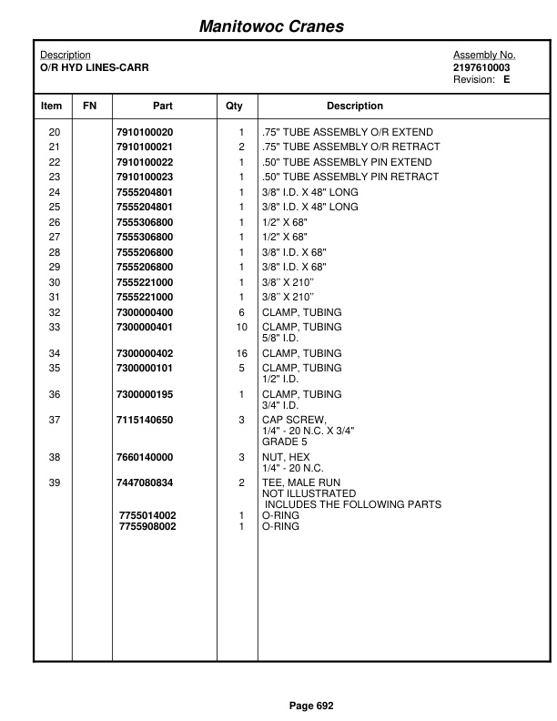 Grove RT9000E Crane Parts Manual 230537 2009 3 Grove RT9000E Crane Parts Manual 230537 2009-3