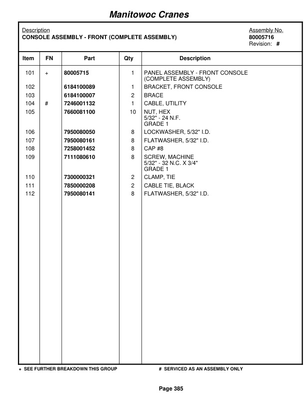 Grove RT9000E Crane Parts Manual 230541 2011-2