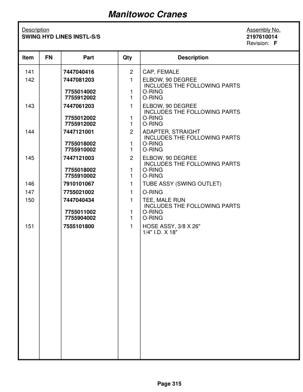 Grove RT9000E Crane Parts Manual 230779 2009-2