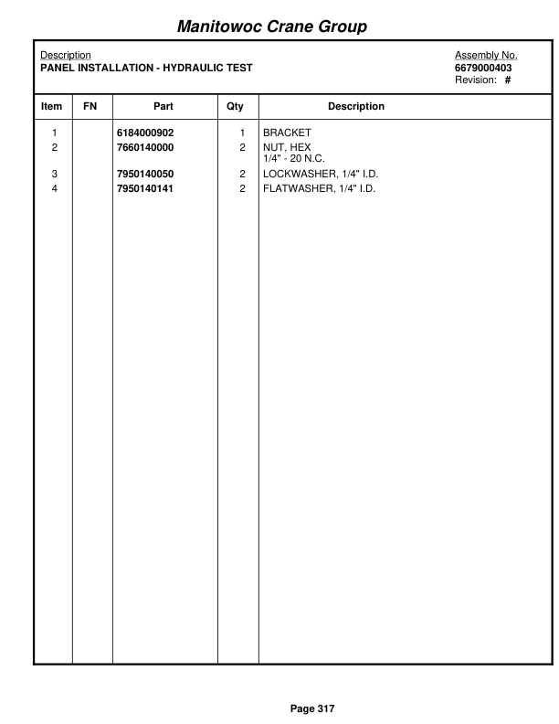 Grove RT9100 Crane Parts Manual 78007 2006 2 Grove RT9100 Crane Parts Manual 78007 2006-2