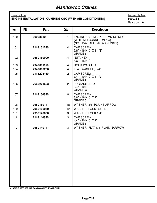 Grove RT9130E Crane Parts Manual 229296 2016 3 Grove RT9130E Crane Parts Manual 229296 2016-3