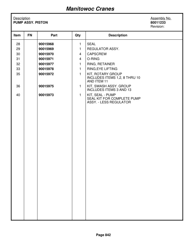Grove RT9150E Crane Parts Manual 232338 2012 3 Grove RT9150E Crane Parts Manual 232338 2012-3