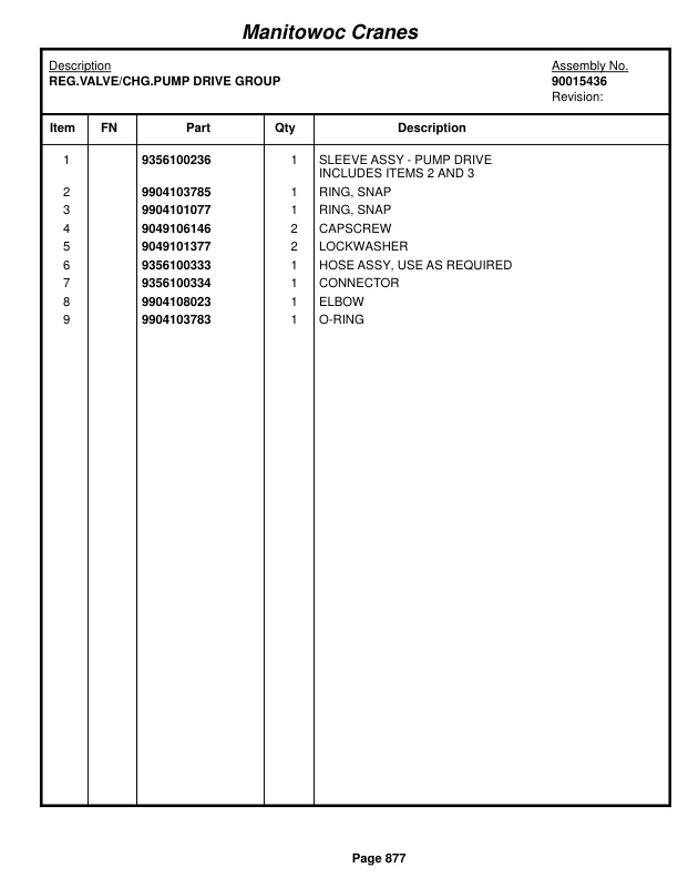 Grove RT9150E Crane Parts Manual 232810 2016 3 Grove RT9150E Crane Parts Manual 232810 2016-3