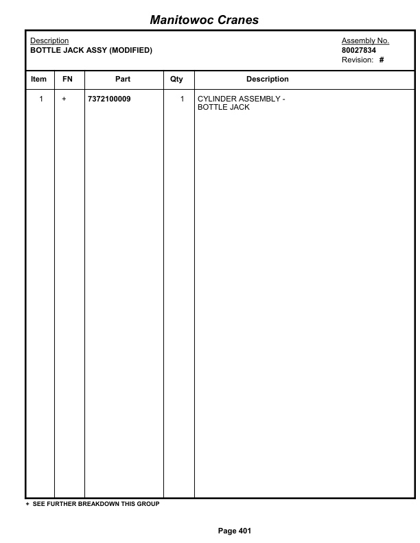 Grove RT9150E Crane Parts Manual 233620 2013-2