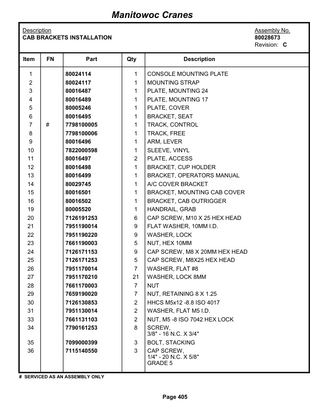 Grove RT9150E Crane Parts Manual 233642 2012 2 Grove RT9150E Crane Parts Manual 233642 2012-2