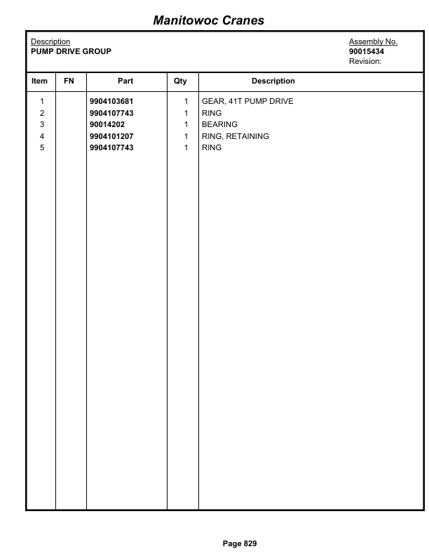 Grove RT9150E Crane Parts Manual 233893 2013 3 Grove RT9150E Crane Parts Manual 233893 2013-3