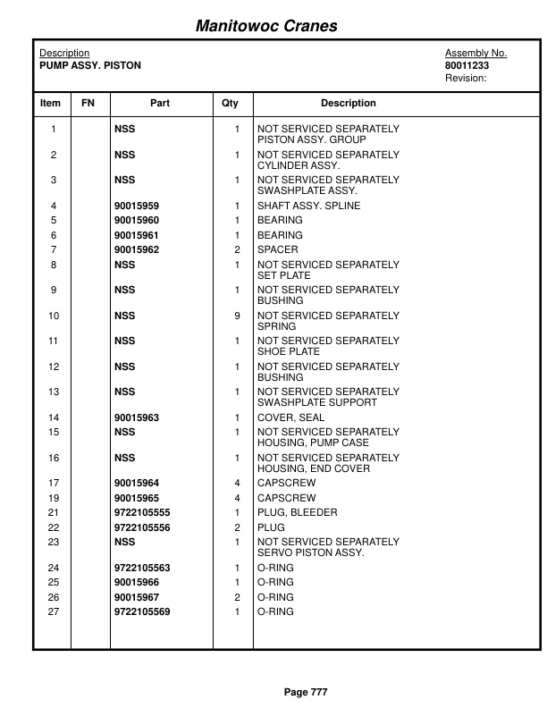 Grove RT9150E Crane Parts Manual 234659 2014 3 Grove RT9150E Crane Parts Manual 234659 2014-3