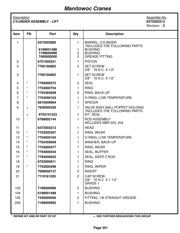 Grove RT990 Crane Parts Manual 67840 2018-2