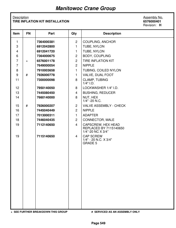 Grove RT990 Crane Parts Manual 71292 2005 3 Grove RT990 Crane Parts Manual 71292 2005-3