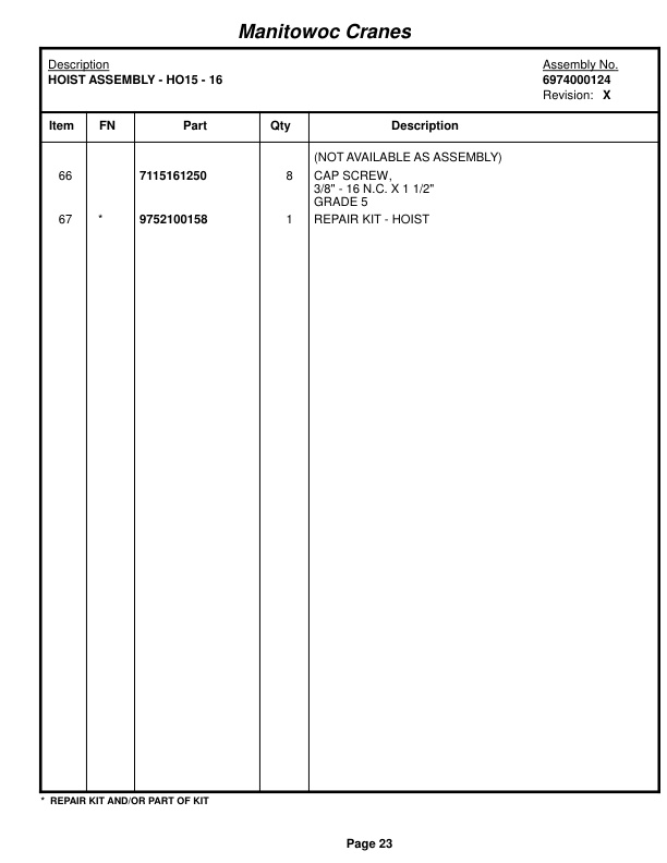 Grove TMS180SP Crane Parts Manual 22493 2018 2 Grove TMS180SP Crane Parts Manual 22493 2018-2