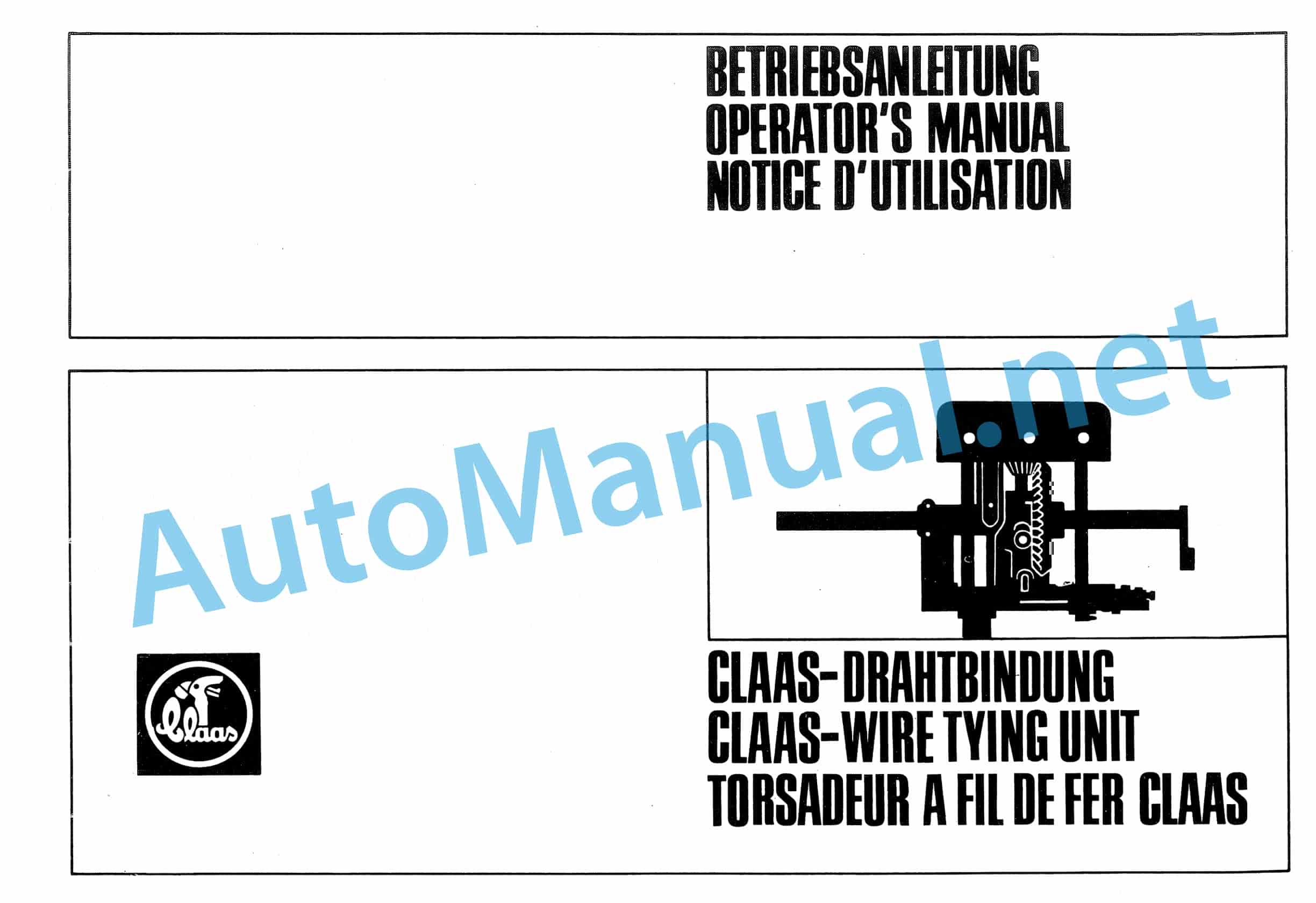 Claas MARKANT 45 (290) Baler Operator Manual DE 3 Claas MARKANT 45 (290) Baler Operator Manual DE - Image 3