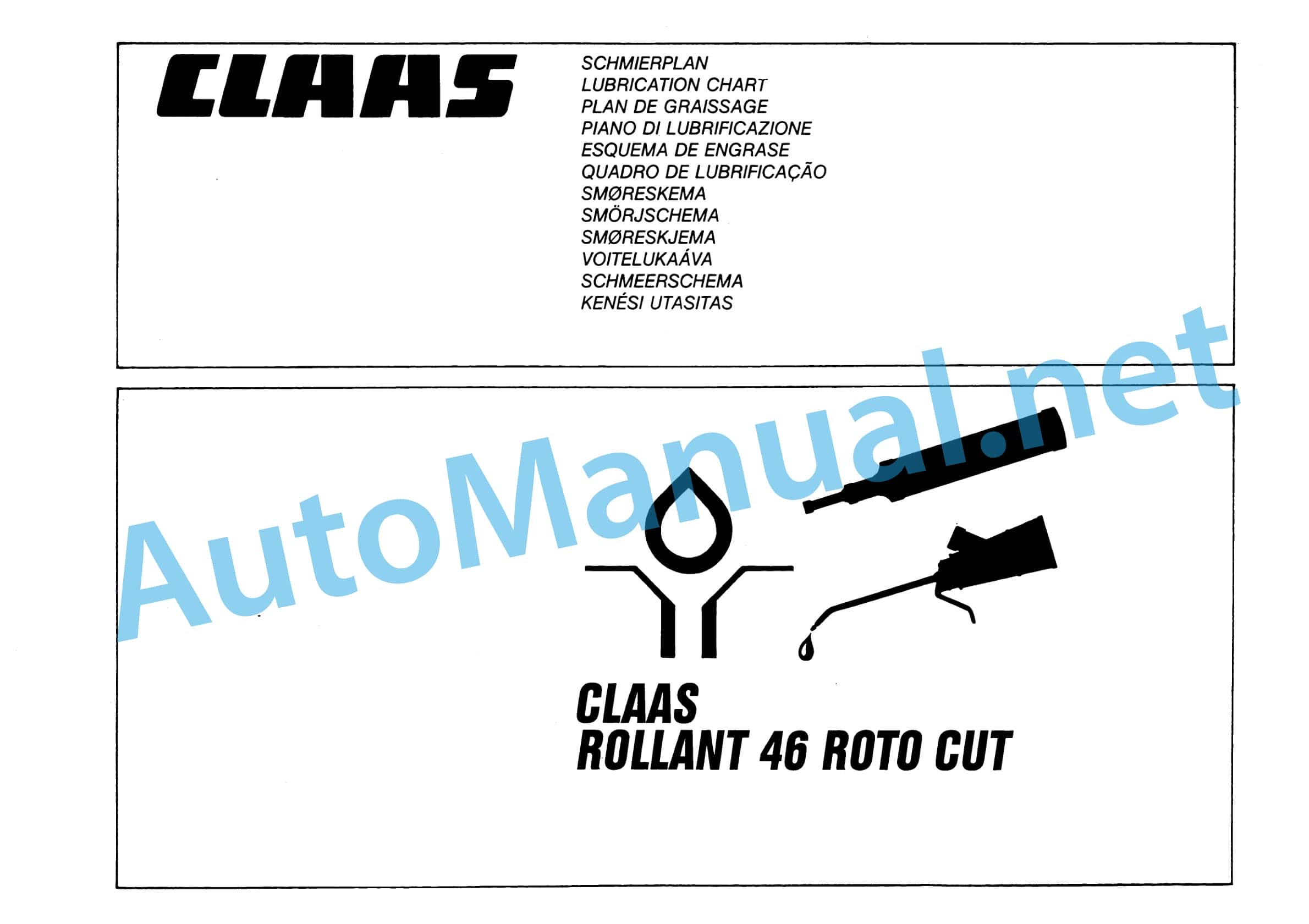 Alternative view of Claas ROLLANT 46 ROTO CUT (046) Baler Operator Manual DE