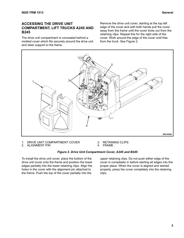 Alternative view of Yale A249 (MP20) Forklift Service Manual