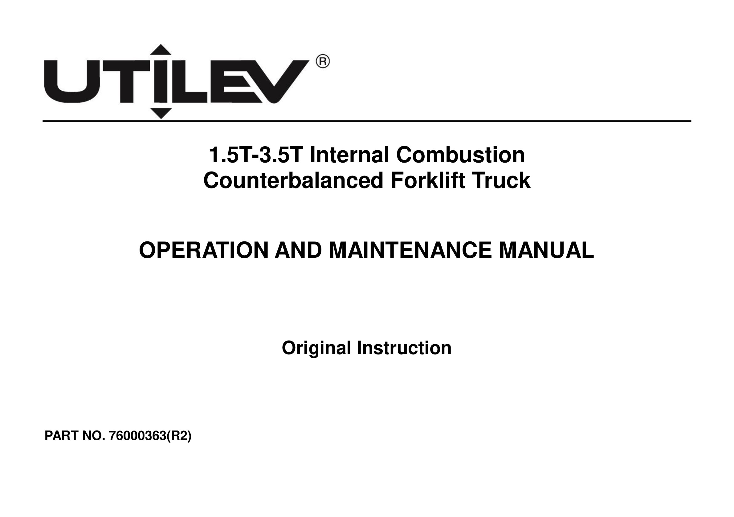 Yale A266 (UT15-18P) Forklift Service Manual