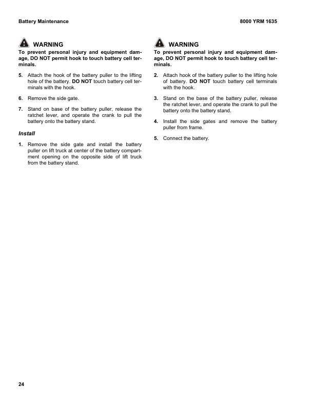 Alternative view of Yale A283 (MPC060VG, MPC080VG) Forklift Service Manual