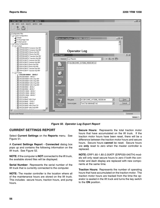Alternative view of Yale A287 (MPE080VG) Forklift Service Manual