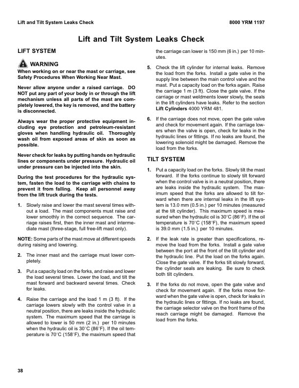 Alternative view of Yale A295 (NR035-040DA; NDR030DA) Forklift Service Manual