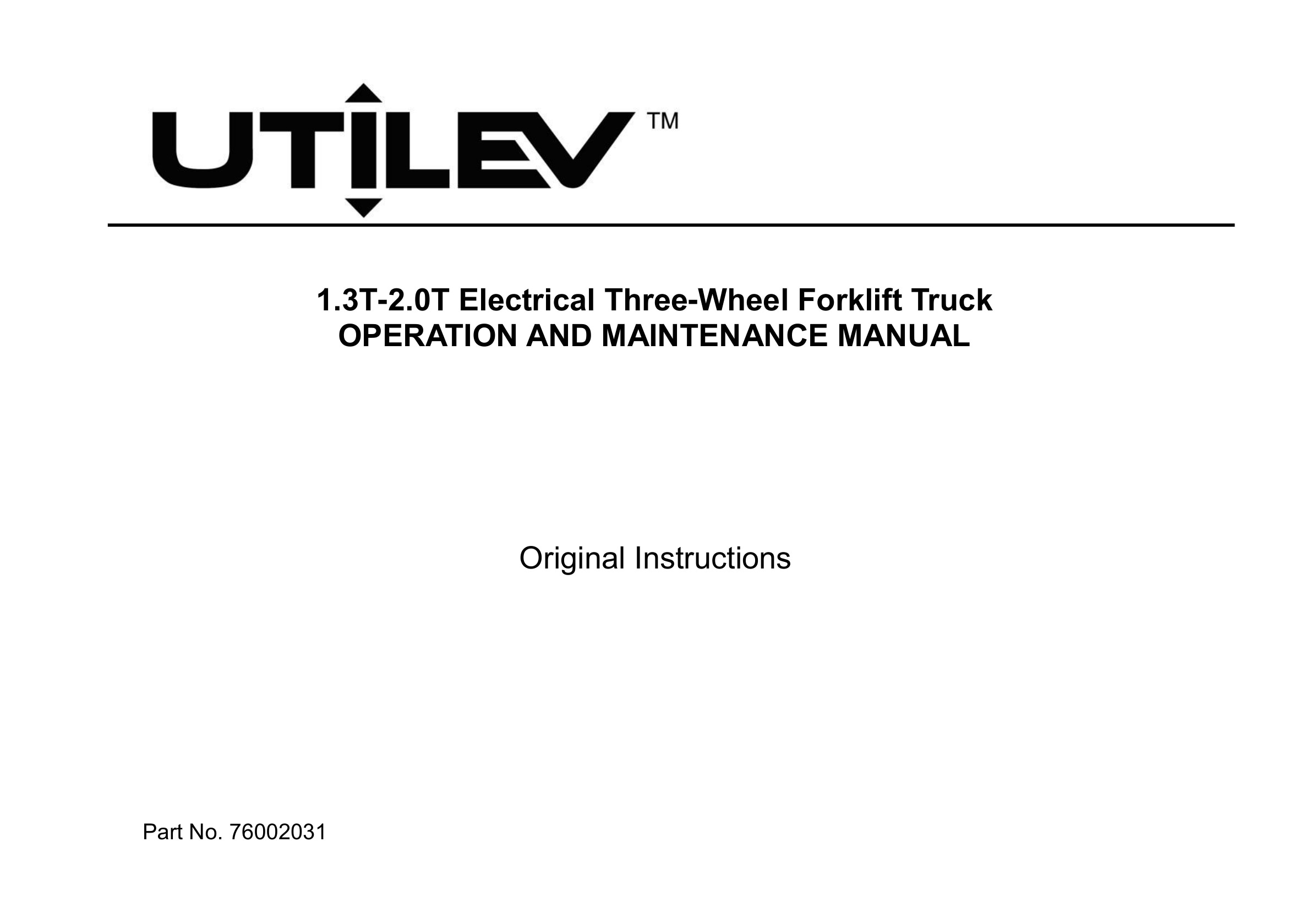 Yale A377 (UT13-20PTE) Forklift Service Manual