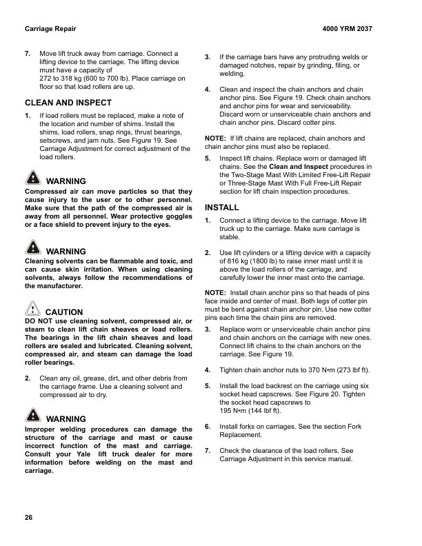 Yale A410 (ERP80VNL6, ERP80VNL9, ERP90VNL Europe) Forklift Service Manual 3 Yale A410 (ERP80VNL6, ERP80VNL9, ERP90VNL Europe) Forklift Service Manual - Image 3