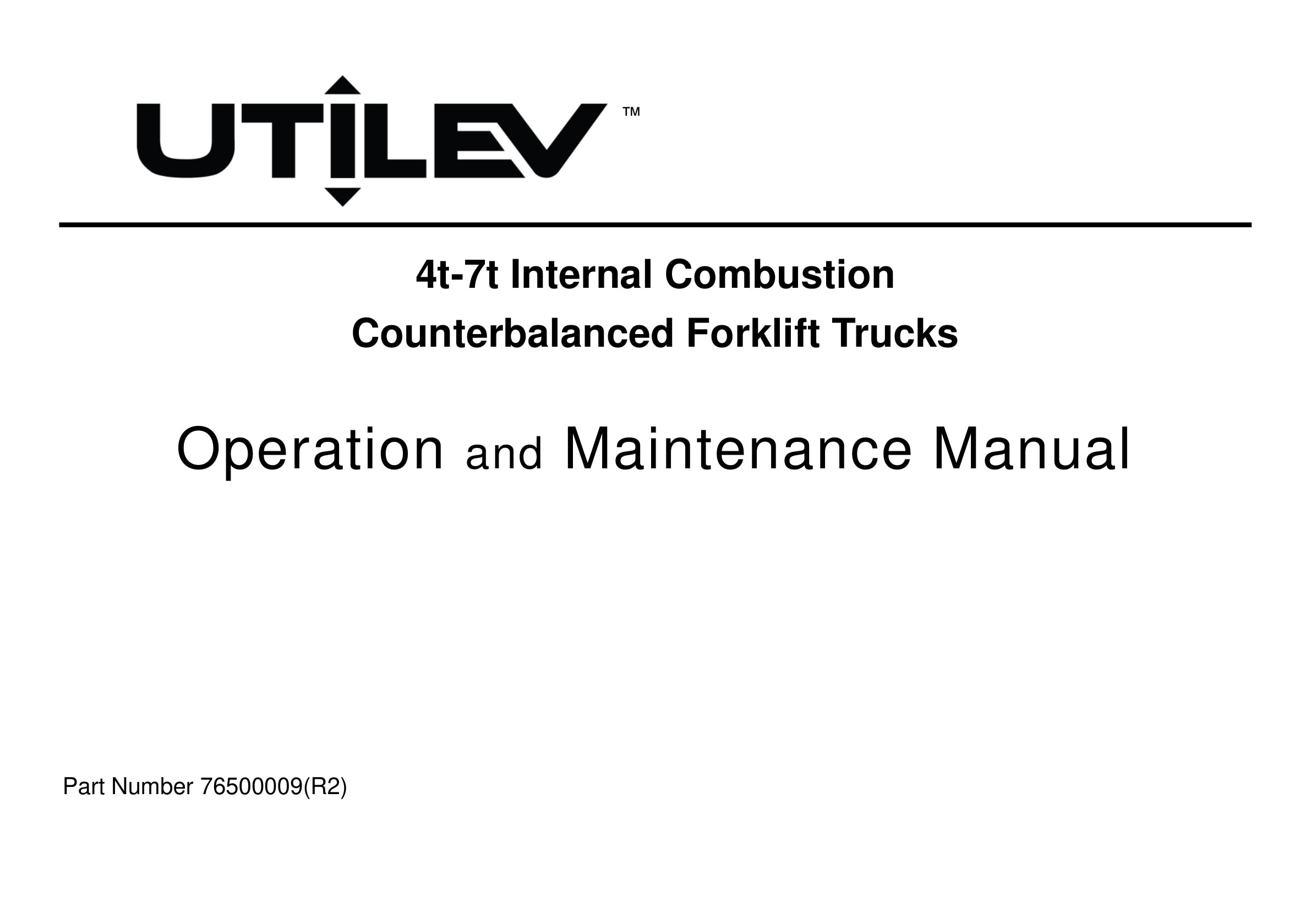 Yale A413 (UT50-70P) Forklift Service Manual