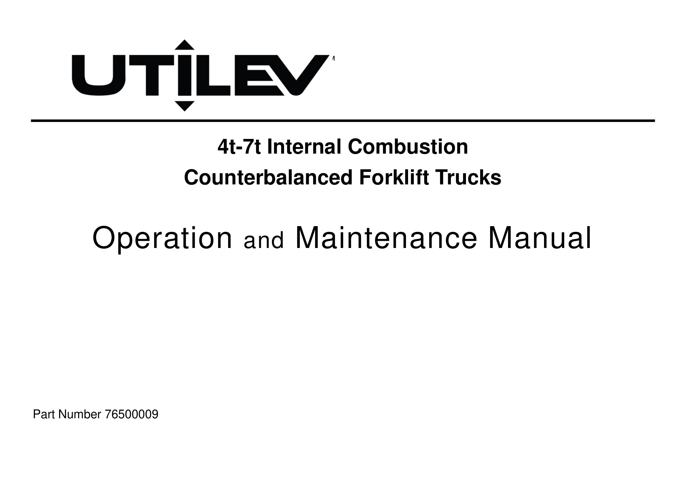 Yale A417 (UT50-70P) Forklift Service Manual