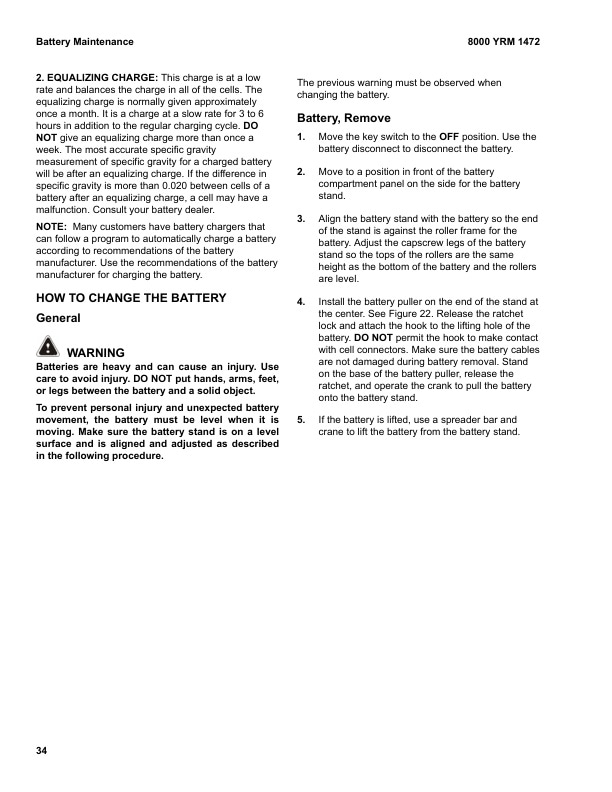 Yale A474 (SS030BF) Forklift Service Manual 3 Yale A474 (SS030BF) Forklift Service Manual - Image 3