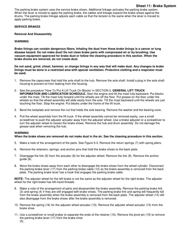 Alternative view of Yale A809 (GCGLC030BF) Forklift Service Manual