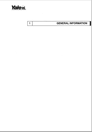 Yale A810 (GLPGDP16-20AFBF Europe) Forklift Service Manual