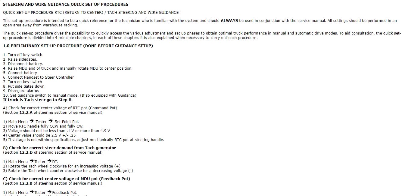 Yale A864 (MO10) Forklift Service Manual